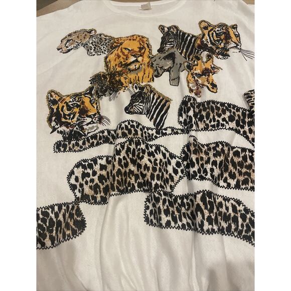 Women’s Vintage Fredrick’s Of Hollywood Sweatshirt Pants Animal Print Tiger King - Picture 3 of 11